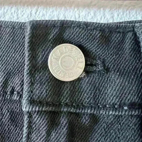 Madewell Rigid Denim A-Line Mini Skirt: Metallic Dots Edition Size 25 - Picture 11 of 15